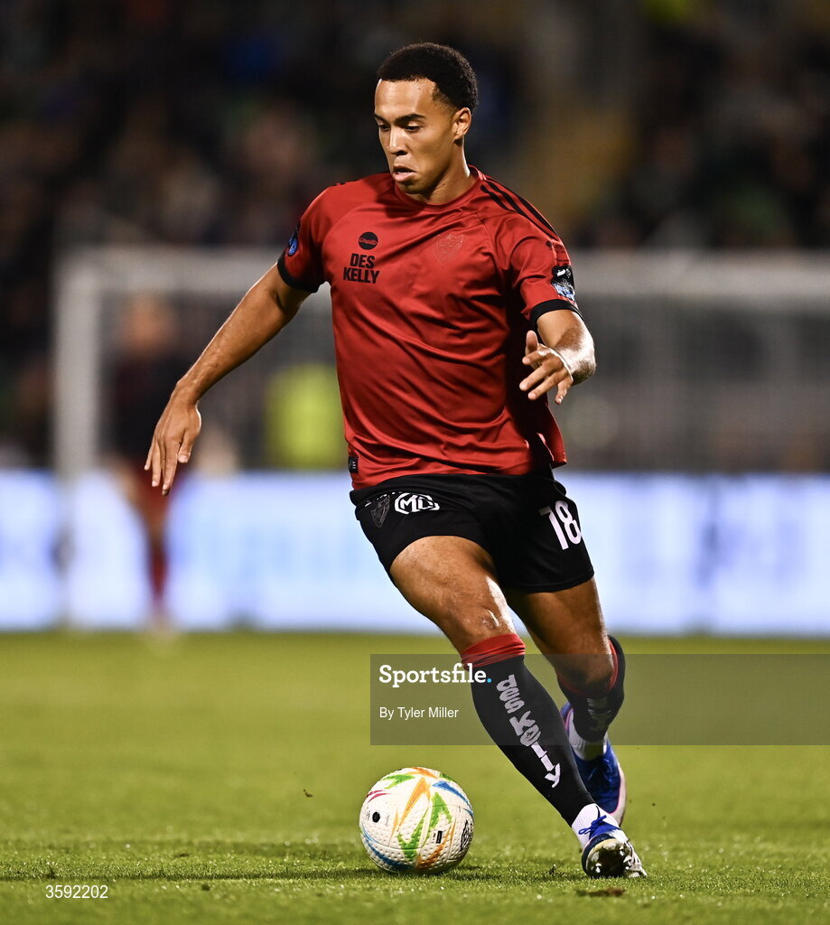 12 October 2026; Douglas James-Taylor of Bohemians during the SSE Airtricity Men's Premier Division match between Shamrock Rovers and Bohemians at Tallaght Stadium in Dublin. Photo by Tyler Miller/Sportsfile