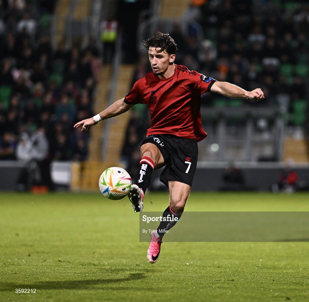 12 October 2026; Connor Parsons of Bohemians during the SSE Airtricity Men's Premier Division match between Shamrock Rovers and Bohemians at Tallaght Stadium in Dublin. Photo by Tyler Miller/Sportsfile