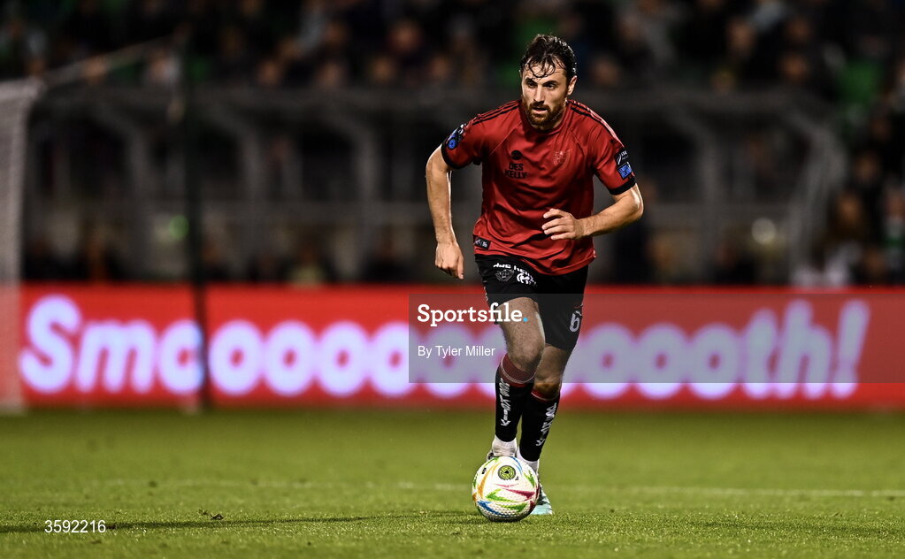12 October 2026; Jordan Flores of Bohemians during the SSE Airtricity Men's Premier Division match between Shamrock Rovers and Bohemians at Tallaght Stadium in Dublin. Photo by Tyler Miller/Sportsfile