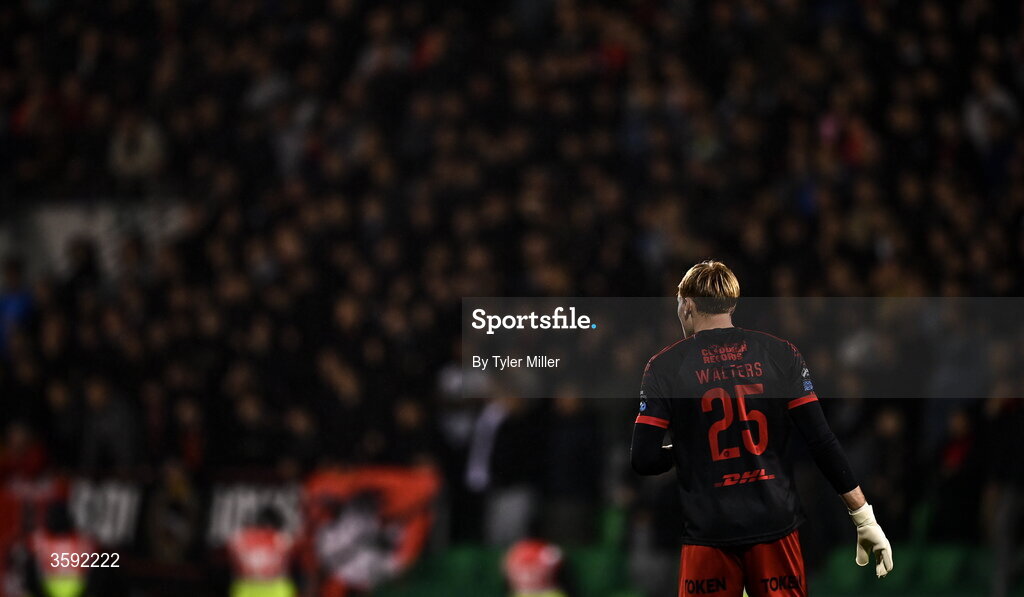 12 October 2026; Bohemians goalkeeper Paul Walters before the SSE Airtricity Men's Premier Division match between Shamrock Rovers and Bohemians at Tallaght Stadium in Dublin. Photo by Tyler Miller/Sportsfile