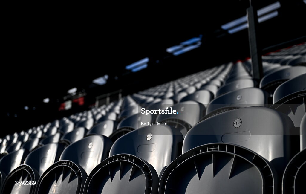 13 October 2026; A general view of seating before the 2027 FIFA Women’s World Cup qualifying round 1 play-off second leg match between the Republic of Ireland and Kazakhstan at Páirc Uí Chaoimh in Cork. Photo by Tyler Miller/Sportsfile