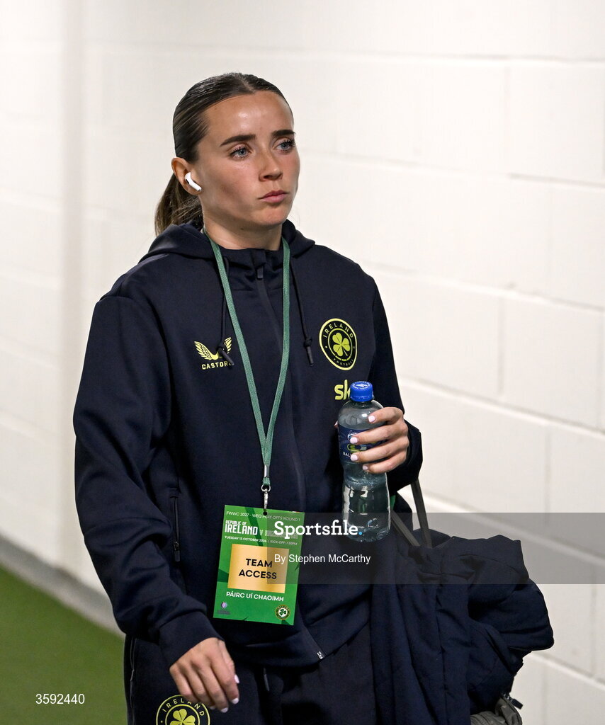 13 October 2026; Shanade Hopcroft of Republic of Ireland before the 2027 FIFA Women’s World Cup qualifying round 1 play-off second leg match between Republic of Ireland and Kazakhstan at SuperValu Páirc Uí Chaoimh in Cork. Photo by Stephen McCarthy/Sportsfile