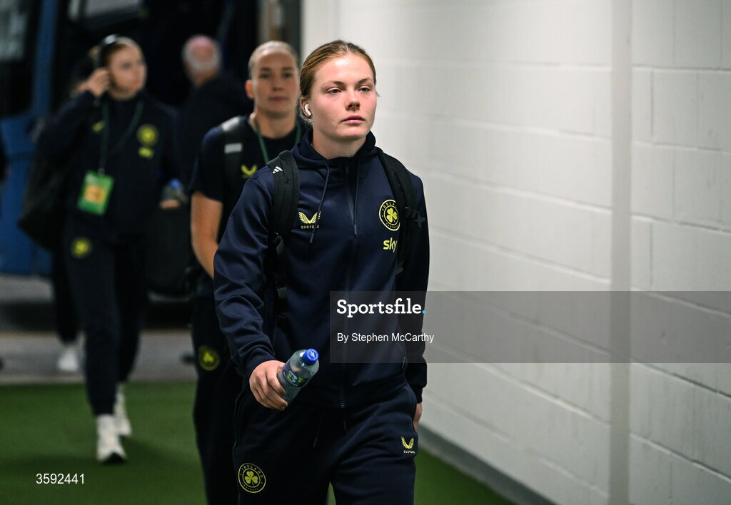 13 October 2026; Emily Murphy of Republic of Ireland before the 2027 FIFA Women’s World Cup qualifying round 1 play-off second leg match between Republic of Ireland and Kazakhstan at SuperValu Páirc Uí Chaoimh in Cork. Photo by Stephen McCarthy/Sportsfile