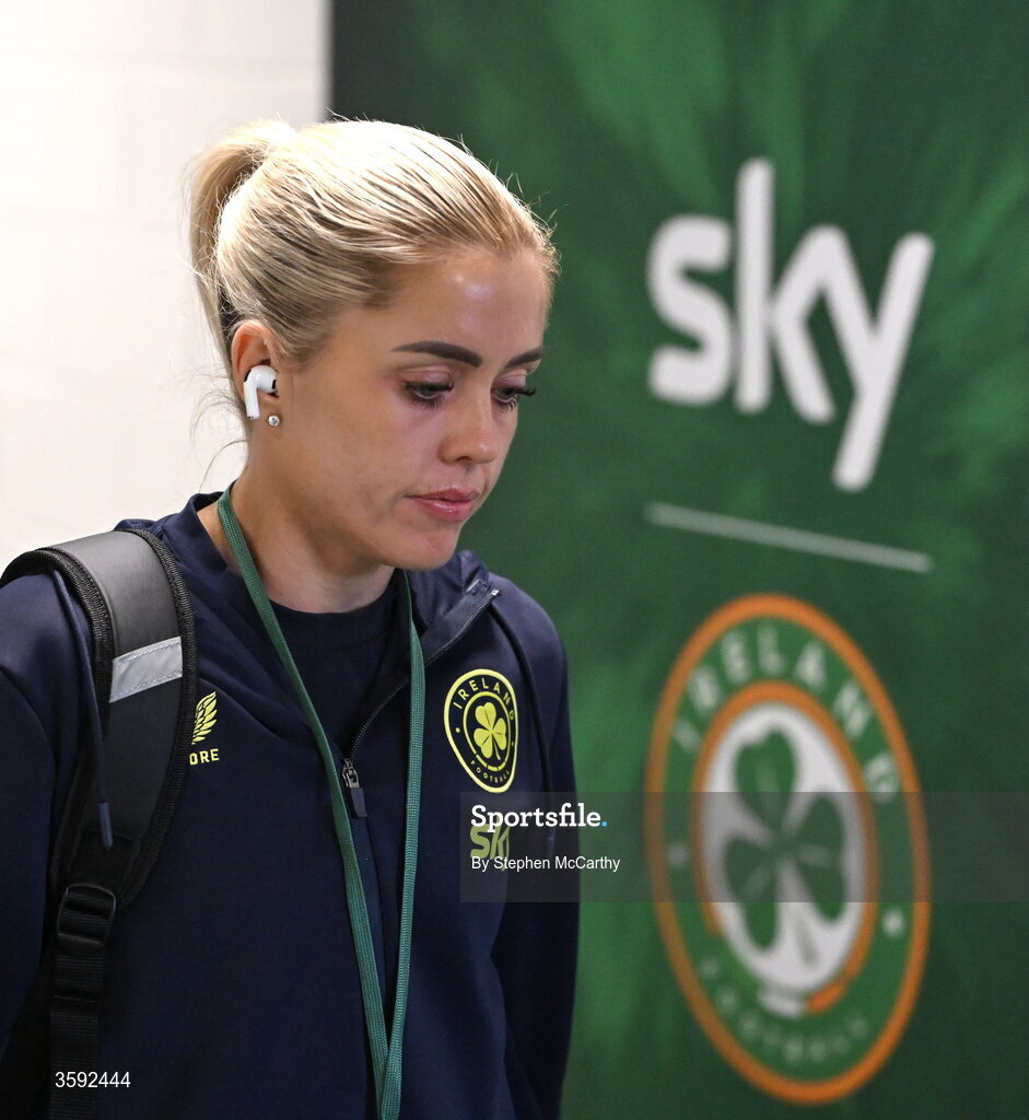 13 October 2026; Denise O’Sullivan of Republic of Ireland before the 2027 FIFA Women’s World Cup qualifying round 1 play-off second leg match between Republic of Ireland and Kazakhstan at SuperValu Páirc Uí Chaoimh in Cork. Photo by Stephen McCarthy/Sportsfile