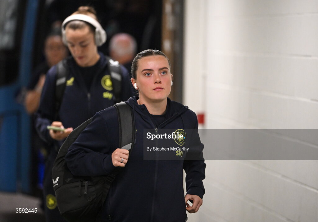 13 October 2026; Tyler Toland of Republic of Ireland before the 2027 FIFA Women’s World Cup qualifying round 1 play-off second leg match between Republic of Ireland and Kazakhstan at SuperValu Páirc Uí Chaoimh in Cork. Photo by Stephen McCarthy/Sportsfile