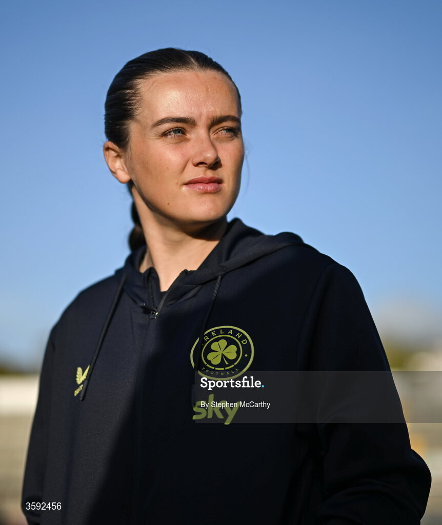 13 October 2026; Tyler Toland of Republic of Ireland before the 2027 FIFA Women’s World Cup qualifying round 1 play-off second leg match between Republic of Ireland and Kazakhstan at SuperValu Páirc Uí Chaoimh in Cork. Photo by Stephen McCarthy/Sportsfile