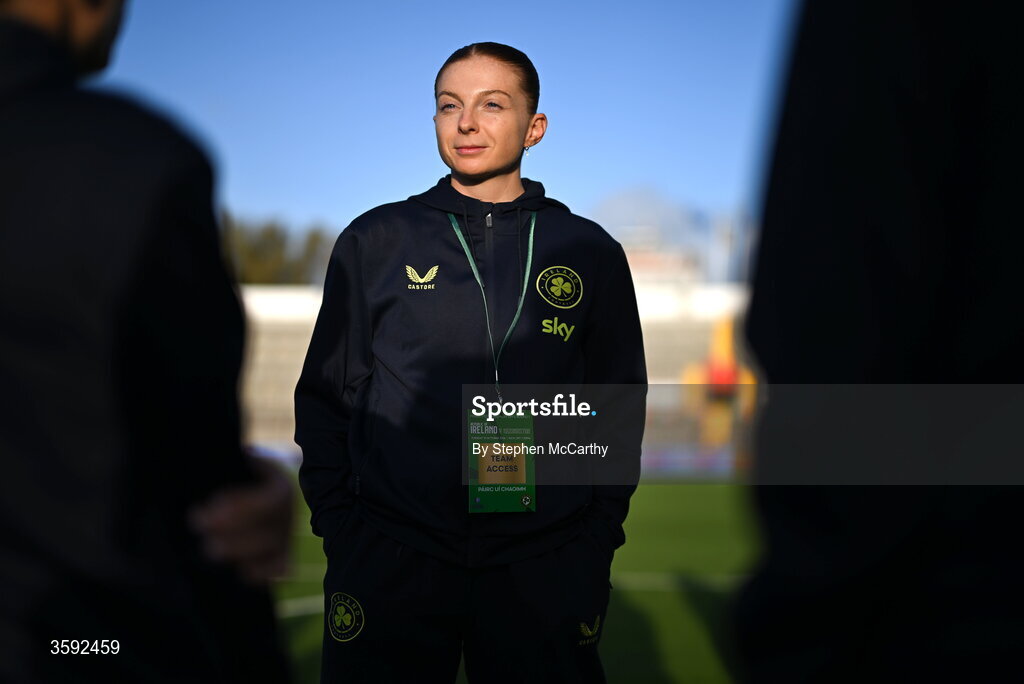 13 October 2026; Hayley Nolan of Republic of Ireland before the 2027 FIFA Women’s World Cup qualifying round 1 play-off second leg match between Republic of Ireland and Kazakhstan at SuperValu Páirc Uí Chaoimh in Cork. Photo by Stephen McCarthy/Sportsfile