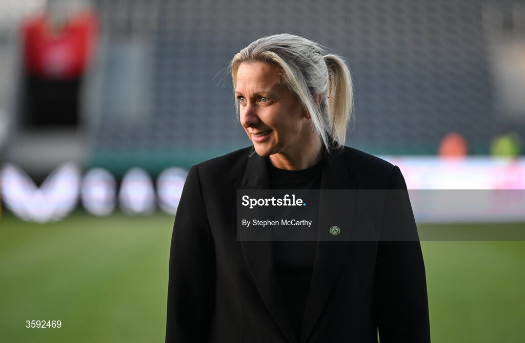13 October 2026; Republic of Ireland head coach Carla Ward before the 2027 FIFA Women’s World Cup qualifying round 1 play-off second leg match between Republic of Ireland and Kazakhstan at SuperValu Páirc Uí Chaoimh in Cork. Photo by Stephen McCarthy/Sportsfile