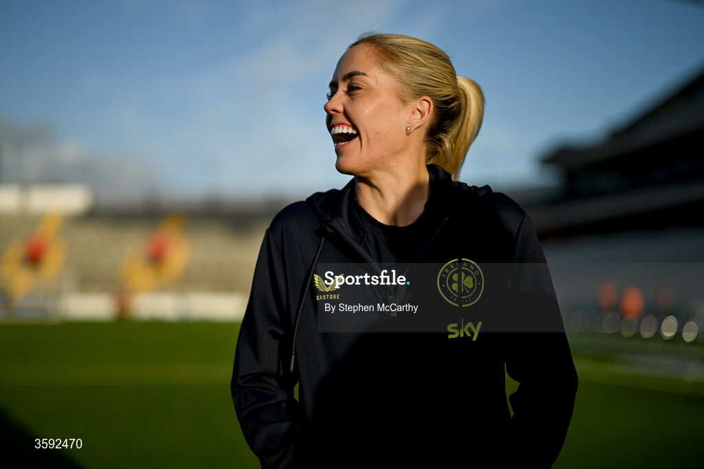 13 October 2026; Denise O’Sullivan of Republic of Ireland before the 2027 FIFA Women’s World Cup qualifying round 1 play-off second leg match between Republic of Ireland and Kazakhstan at SuperValu Páirc Uí Chaoimh in Cork. Photo by Stephen McCarthy/Sportsfile