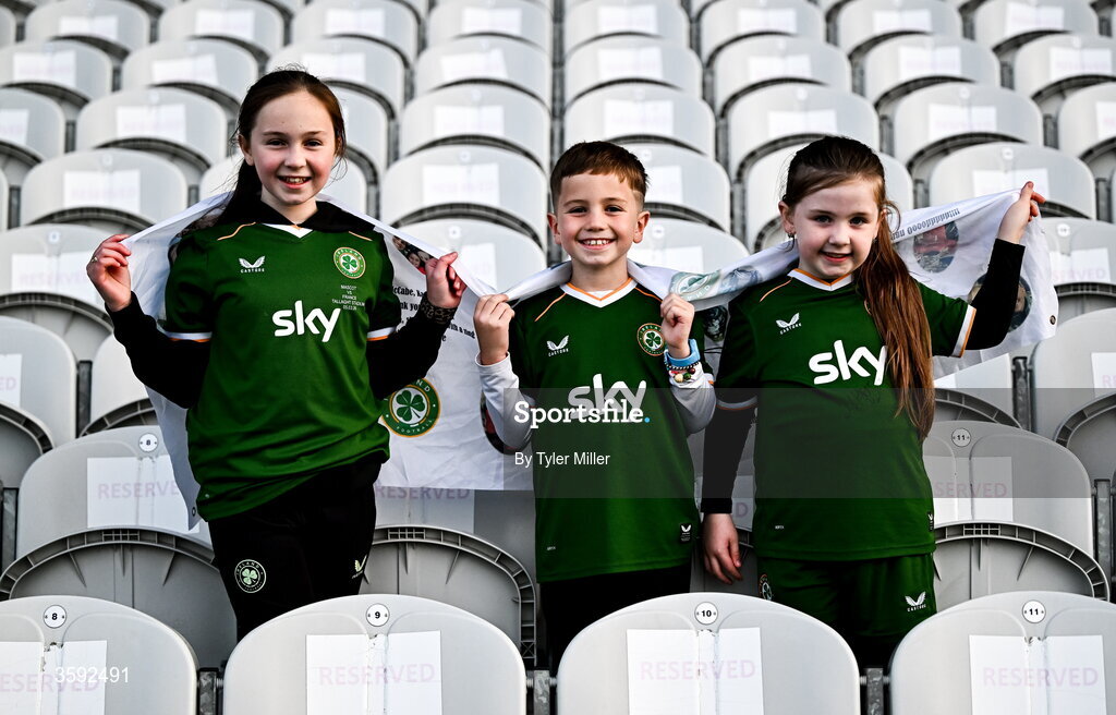 13 October 2026; Republic of Ireland supporters before the 2027 FIFA Women’s World Cup qualifying round 1 play-off second leg match between the Republic of Ireland and Kazakhstan at Páirc Uí Chaoimh in Cork. Photo by Tyler Miller/Sportsfile