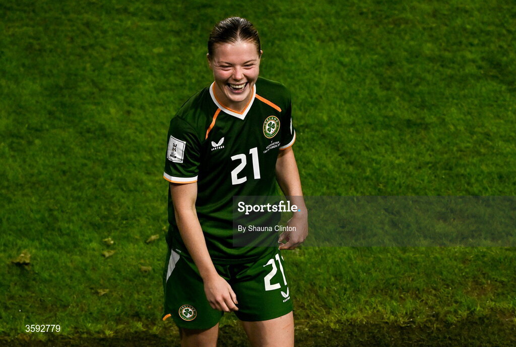 13 October 2026; Emily Murphy of Republic of Ireland after the 2027 FIFA Women’s World Cup qualifying round 1 play-off second leg match between the Republic of Ireland and Kazakhstan at Páirc Uí Chaoimh in Cork. Photo by Shauna Clinton/Sportsfile