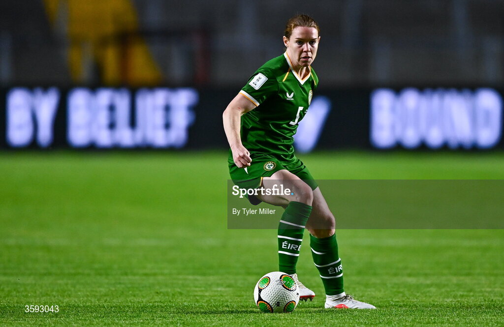 13 October 2026; Aoife Mannion of Republic of Ireland during the 2027 FIFA Women’s World Cup qualifying round 1 play-off second leg match between the Republic of Ireland and Kazakhstan at Páirc Uí Chaoimh in Cork. Photo by Tyler Miller/Sportsfile