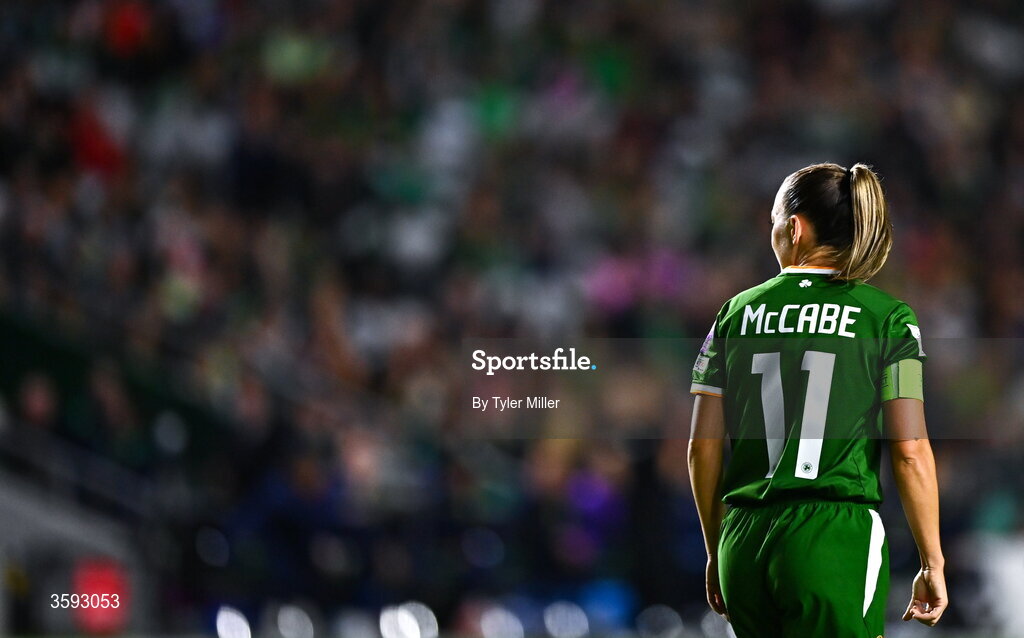 13 October 2026; Katie McCabe of Republic of Ireland during the 2027 FIFA Women’s World Cup qualifying round 1 play-off second leg match between the Republic of Ireland and Kazakhstan at Páirc Uí Chaoimh in Cork. Photo by Tyler Miller/Sportsfile