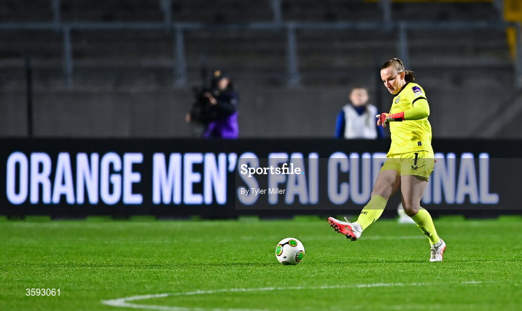 13 October 2026; Republic of Ireland goalkeeper Courtney Brosnan during the 2027 FIFA Women’s World Cup qualifying round 1 play-off second leg match between the Republic of Ireland and Kazakhstan at Páirc Uí Chaoimh in Cork. Photo by Tyler Miller/Sportsfile