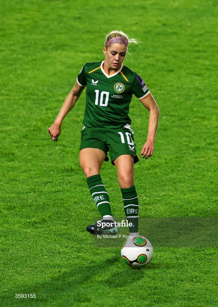 13 October 2026; Denise O'Sullivan of Republic of Ireland during the 2027 FIFA Women’s World Cup qualifying round 1 play-off second leg match between Republic of Ireland and Kazakhstan at SuperValu Páirc Uí Chaoimh in Cork. Photo by Michael P Ryan/Sportsfile