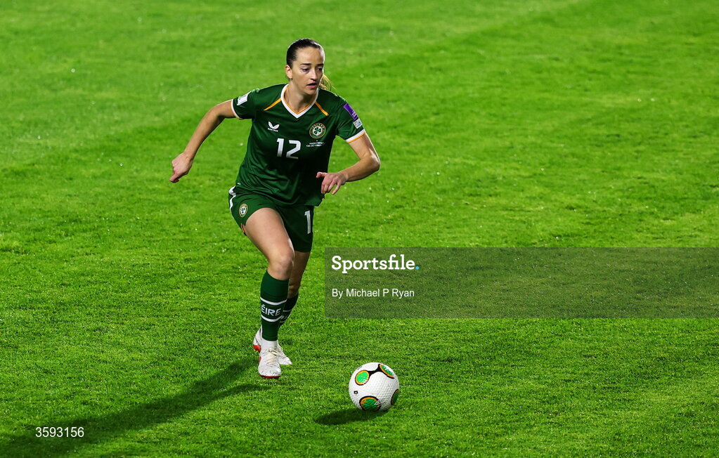 13 October 2026; Anna Patten of Republic of Ireland during the 2027 FIFA Women’s World Cup qualifying round 1 play-off second leg match between Republic of Ireland and Kazakhstan at SuperValu Páirc Uí Chaoimh in Cork. Photo by Michael P Ryan/Sportsfile