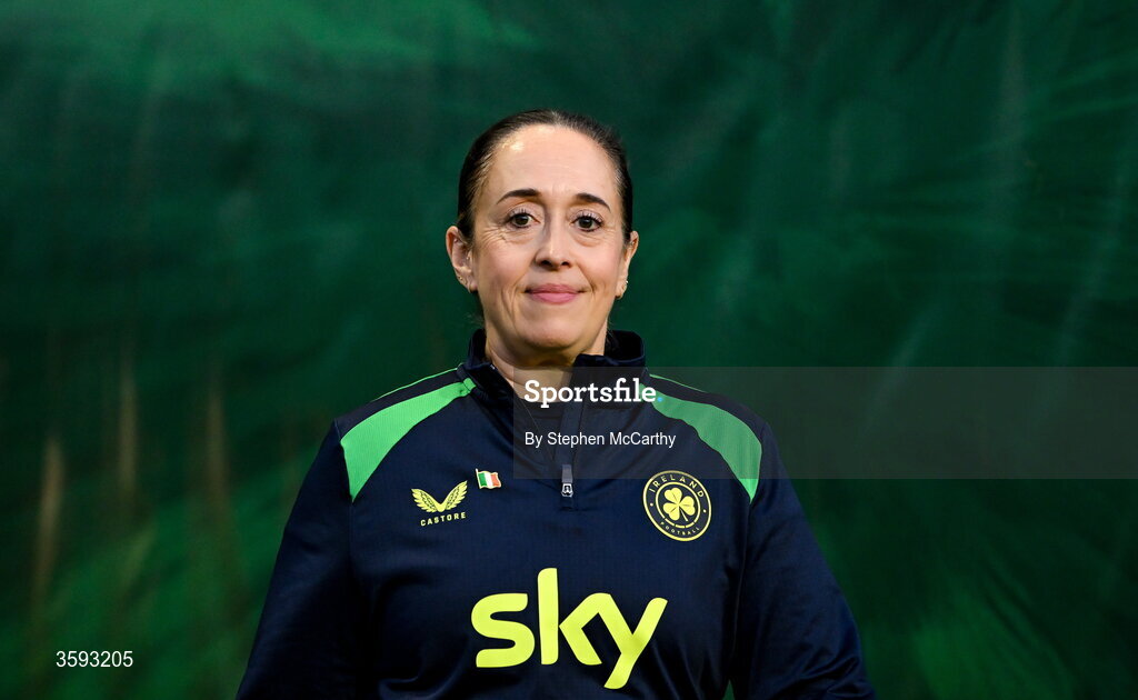 13 October 2026; Republic of Ireland performance nutritionist Olivia Patel before the 2027 FIFA Women’s World Cup qualifying round 1 play-off second leg match between Republic of Ireland and Kazakhstan at SuperValu Páirc Uí Chaoimh in Cork. Photo by Stephen McCarthy/Sportsfile