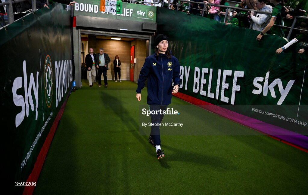 13 October 2026; Republic of Ireland assistant coach Amber Whiteley before the 2027 FIFA Women’s World Cup qualifying round 1 play-off second leg match between Republic of Ireland and Kazakhstan at SuperValu Páirc Uí Chaoimh in Cork. Photo by Stephen McCarthy/Sportsfile