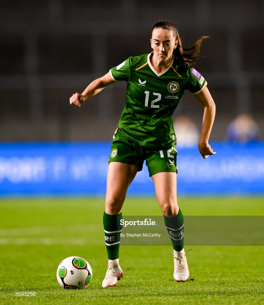 13 October 2026; Anna Patten of Republic of Ireland during the 2027 FIFA Women’s World Cup qualifying round 1 play-off second leg match between Republic of Ireland and Kazakhstan at SuperValu Páirc Uí Chaoimh in Cork. Photo by Stephen McCarthy/Sportsfile
