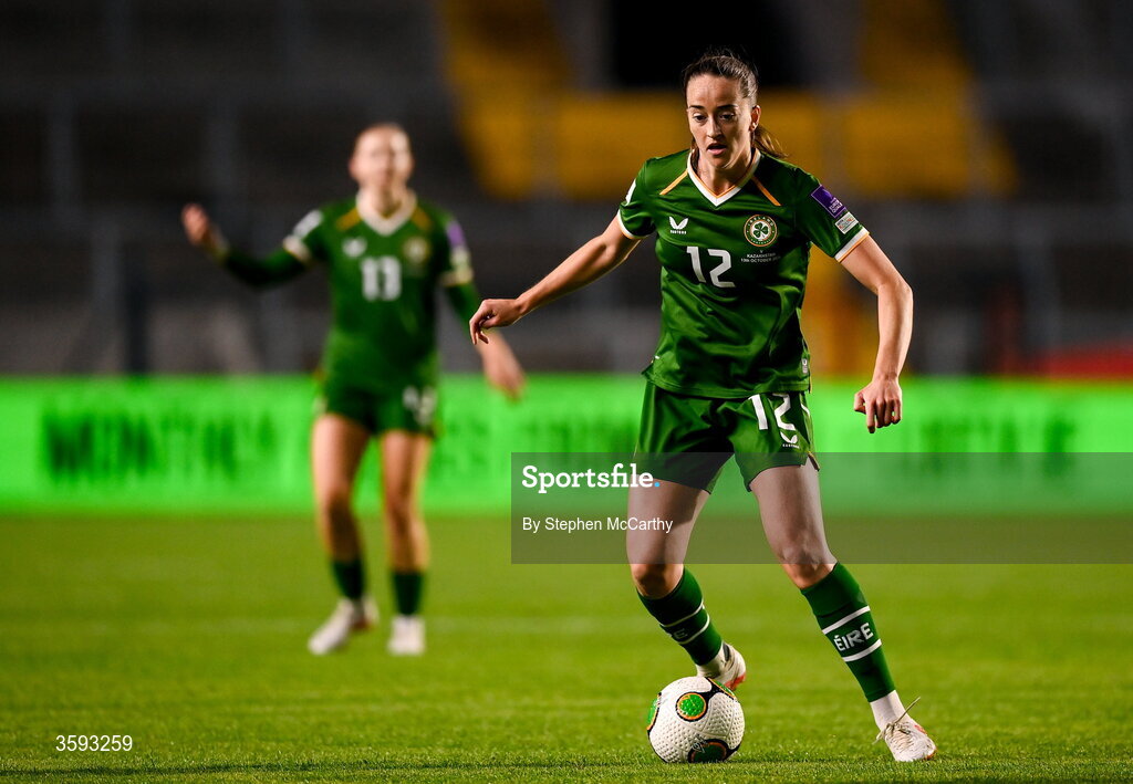 13 October 2026; Anna Patten of Republic of Ireland during the 2027 FIFA Women’s World Cup qualifying round 1 play-off second leg match between Republic of Ireland and Kazakhstan at SuperValu Páirc Uí Chaoimh in Cork. Photo by Stephen McCarthy/Sportsfile