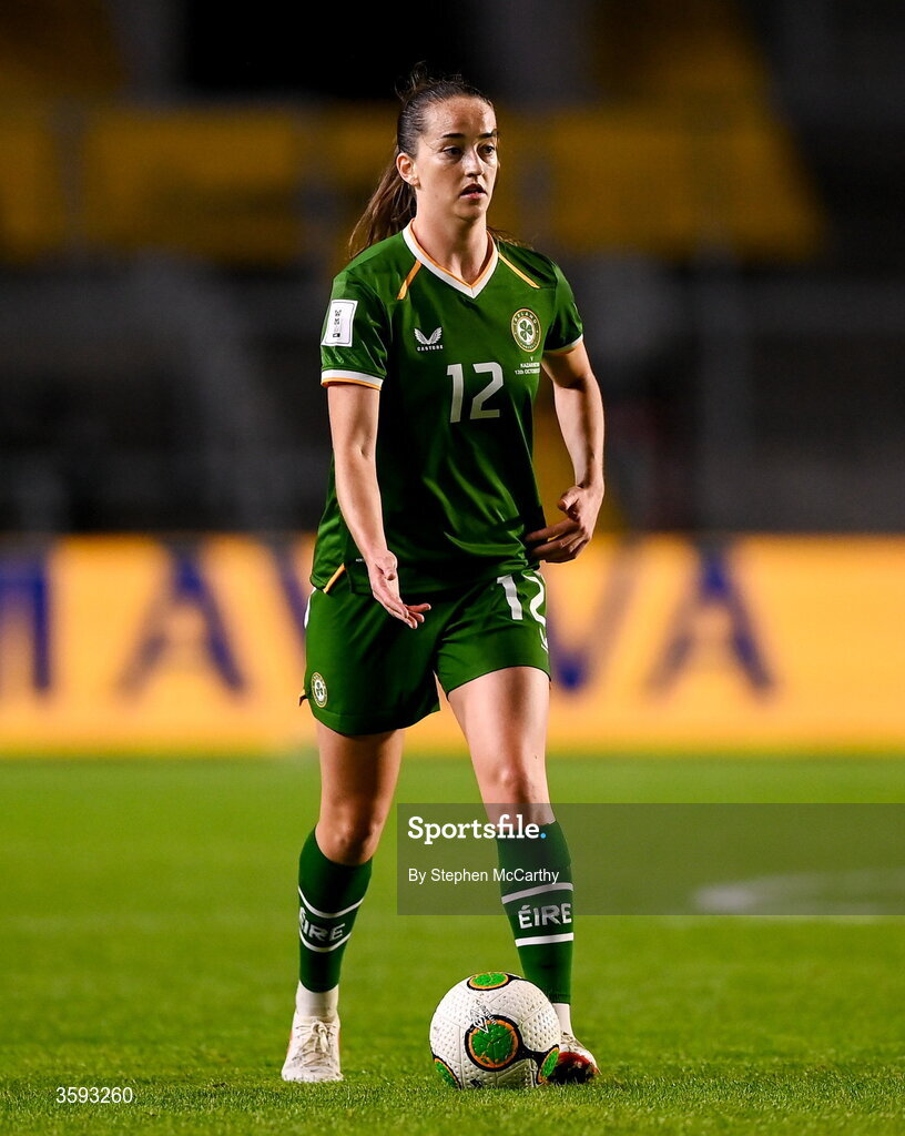 13 October 2026; Anna Patten of Republic of Ireland during the 2027 FIFA Women’s World Cup qualifying round 1 play-off second leg match between Republic of Ireland and Kazakhstan at SuperValu Páirc Uí Chaoimh in Cork. Photo by Stephen McCarthy/Sportsfile