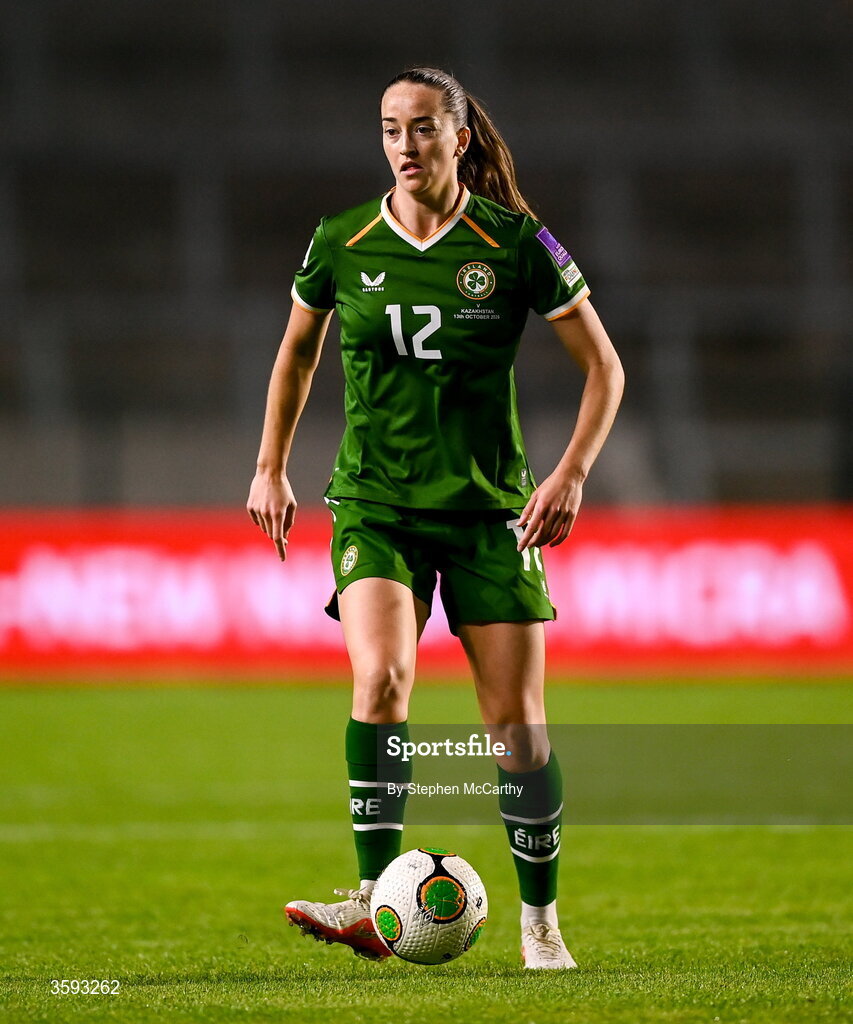 13 October 2026; Anna Patten of Republic of Ireland during the 2027 FIFA Women’s World Cup qualifying round 1 play-off second leg match between Republic of Ireland and Kazakhstan at SuperValu Páirc Uí Chaoimh in Cork. Photo by Stephen McCarthy/Sportsfile