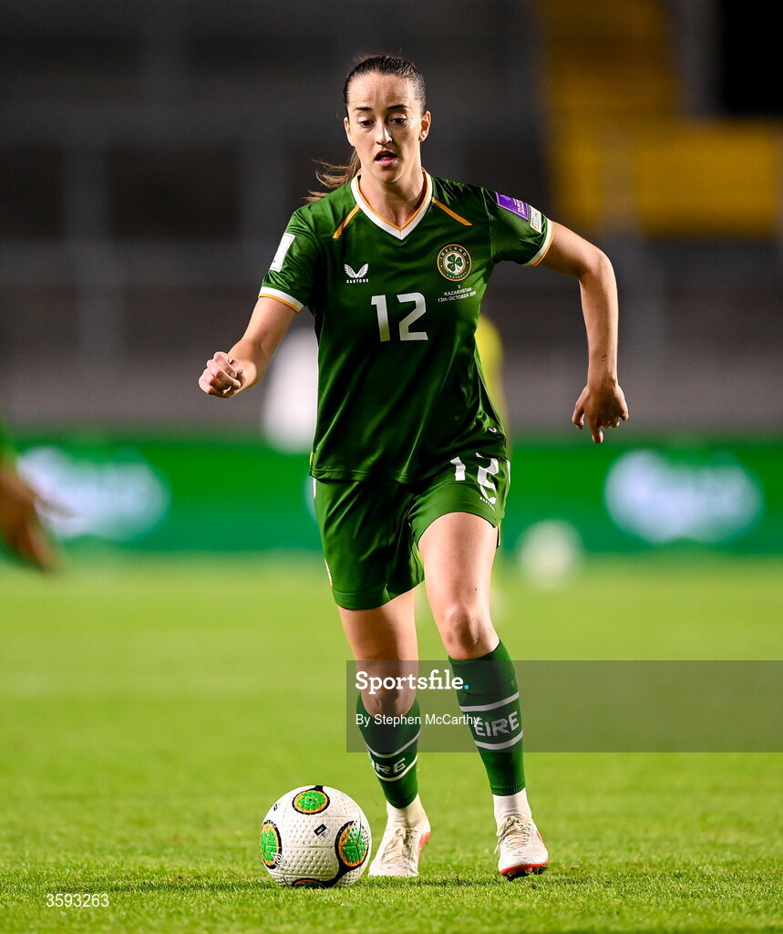13 October 2026; Anna Patten of Republic of Ireland during the 2027 FIFA Women’s World Cup qualifying round 1 play-off second leg match between Republic of Ireland and Kazakhstan at SuperValu Páirc Uí Chaoimh in Cork. Photo by Stephen McCarthy/Sportsfile