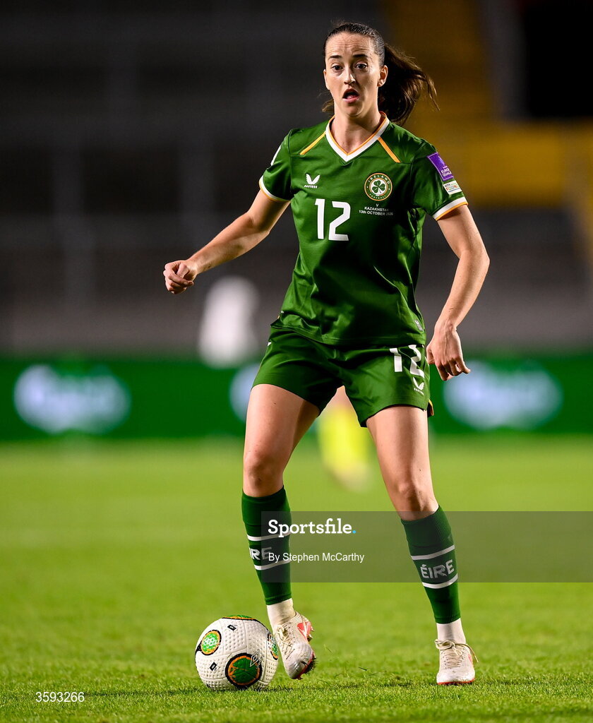 13 October 2026; Anna Patten of Republic of Ireland during the 2027 FIFA Women’s World Cup qualifying round 1 play-off second leg match between Republic of Ireland and Kazakhstan at SuperValu Páirc Uí Chaoimh in Cork. Photo by Stephen McCarthy/Sportsfile