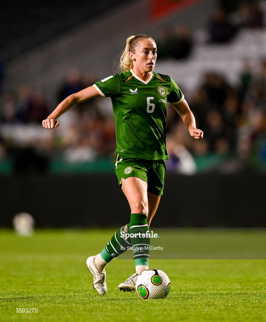 13 October 2026; Megan Connolly of Republic of Ireland during the 2027 FIFA Women’s World Cup qualifying round 1 play-off second leg match between Republic of Ireland and Kazakhstan at SuperValu Páirc Uí Chaoimh in Cork. Photo by Stephen McCarthy/Sportsfile