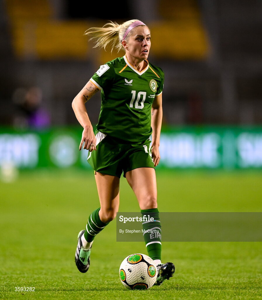 13 October 2026; Denise O’Sullivan of Republic of Ireland during the 2027 FIFA Women’s World Cup qualifying round 1 play-off second leg match between Republic of Ireland and Kazakhstan at SuperValu Páirc Uí Chaoimh in Cork. Photo by Stephen McCarthy/Sportsfile