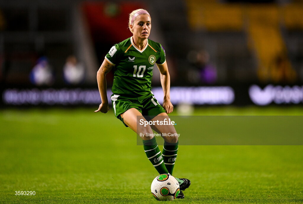 13 October 2026; Denise O’Sullivan of Republic of Ireland during the 2027 FIFA Women’s World Cup qualifying round 1 play-off second leg match between Republic of Ireland and Kazakhstan at SuperValu Páirc Uí Chaoimh in Cork. Photo by Stephen McCarthy/Sportsfile