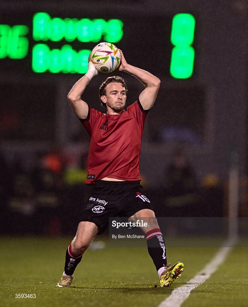 12 October 2026; Darragh Power of Bohemians during the SSE Airtricity Men's Premier Division match between Shamrock Rovers and Bohemians at Tallaght Stadium in Dublin. Photo by Ben McShane/Sportsfile