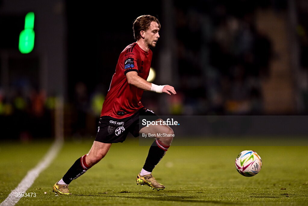 12 October 2026; Darragh Power of Bohemians during the SSE Airtricity Men's Premier Division match between Shamrock Rovers and Bohemians at Tallaght Stadium in Dublin. Photo by Ben McShane/Sportsfile