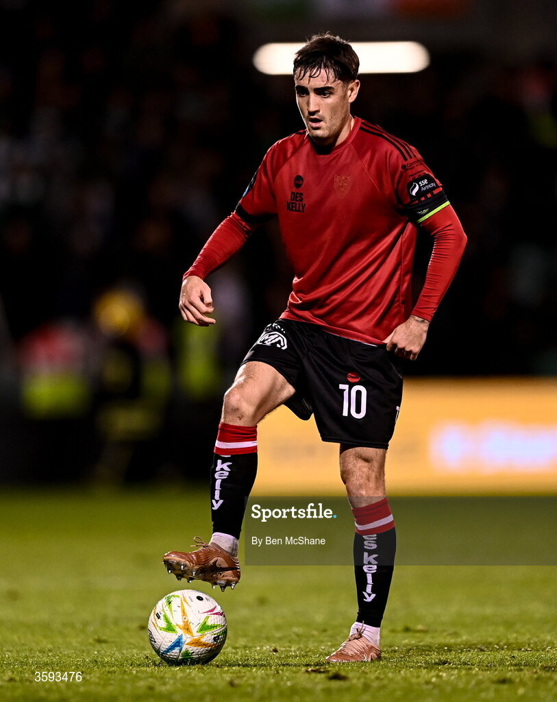 12 October 2026; Dawson Devoy of Bohemians during the SSE Airtricity Men's Premier Division match between Shamrock Rovers and Bohemians at Tallaght Stadium in Dublin. Photo by Ben McShane/Sportsfile