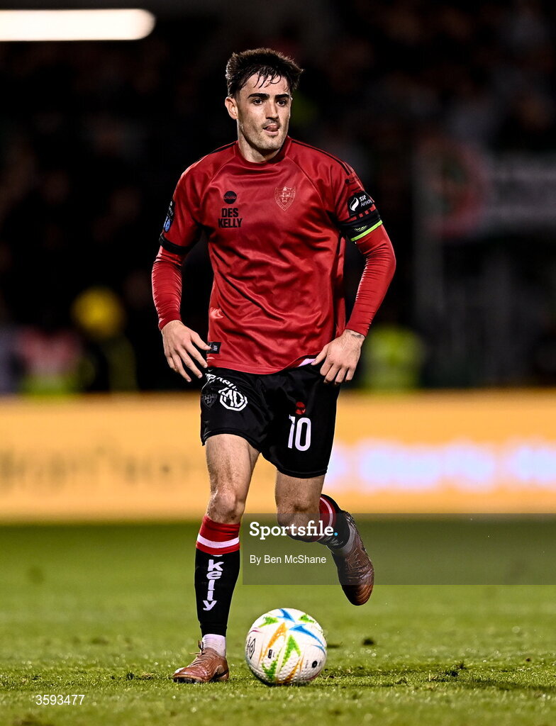 12 October 2026; Dawson Devoy of Bohemians during the SSE Airtricity Men's Premier Division match between Shamrock Rovers and Bohemians at Tallaght Stadium in Dublin. Photo by Ben McShane/Sportsfile