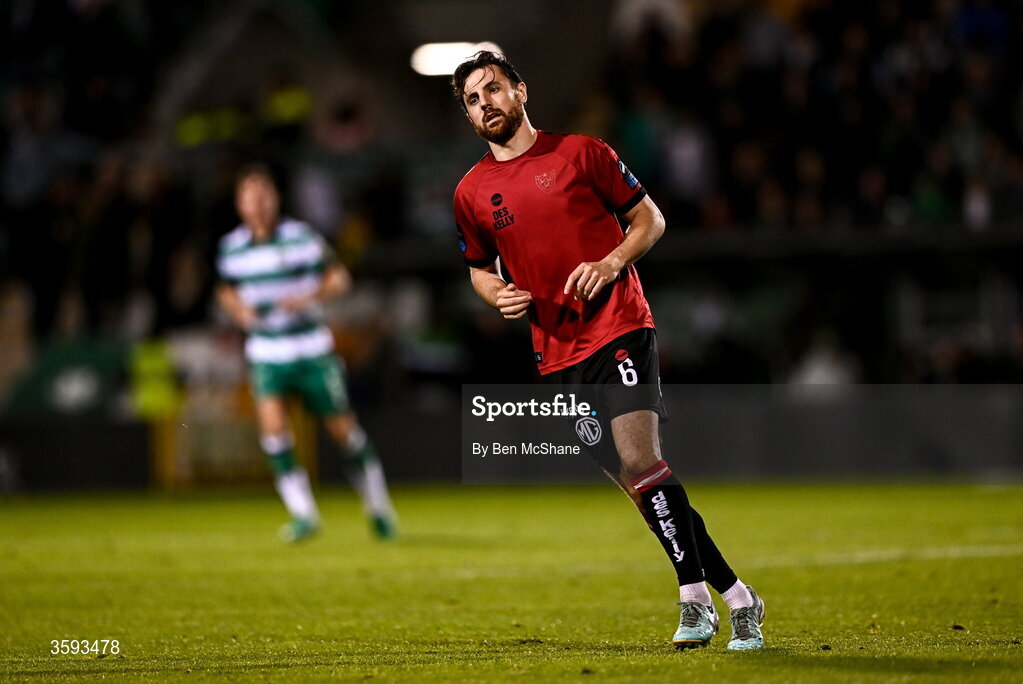 12 October 2026; Jordan Flores of Bohemians during the SSE Airtricity Men's Premier Division match between Shamrock Rovers and Bohemians at Tallaght Stadium in Dublin. Photo by Ben McShane/Sportsfile
