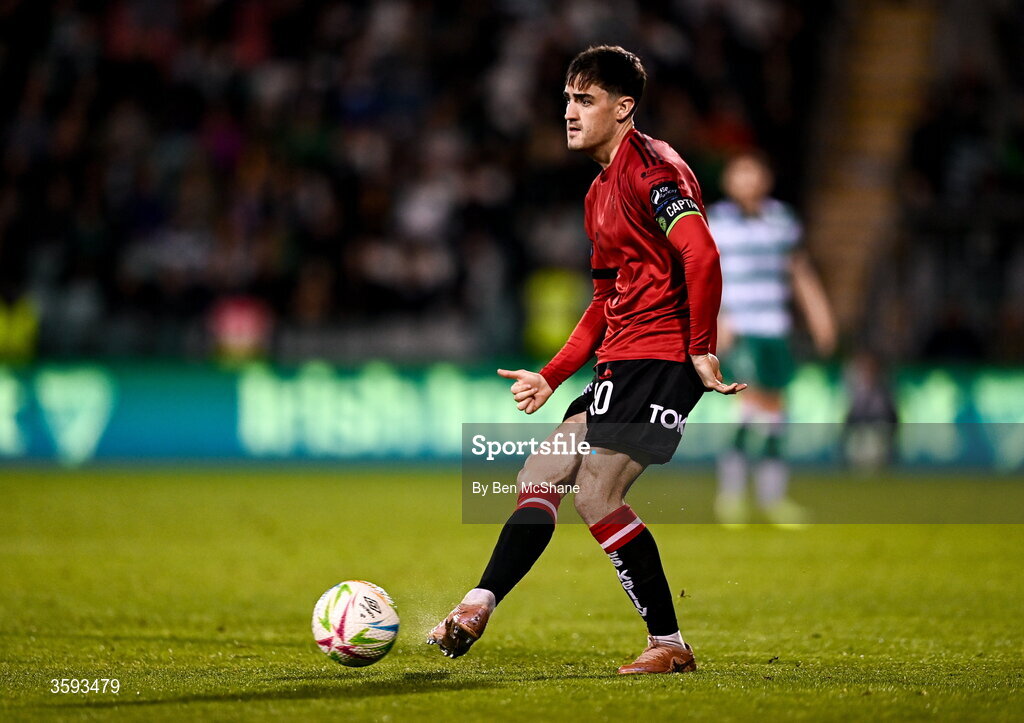 12 October 2026; Dawson Devoy of Bohemians during the SSE Airtricity Men's Premier Division match between Shamrock Rovers and Bohemians at Tallaght Stadium in Dublin. Photo by Ben McShane/Sportsfile