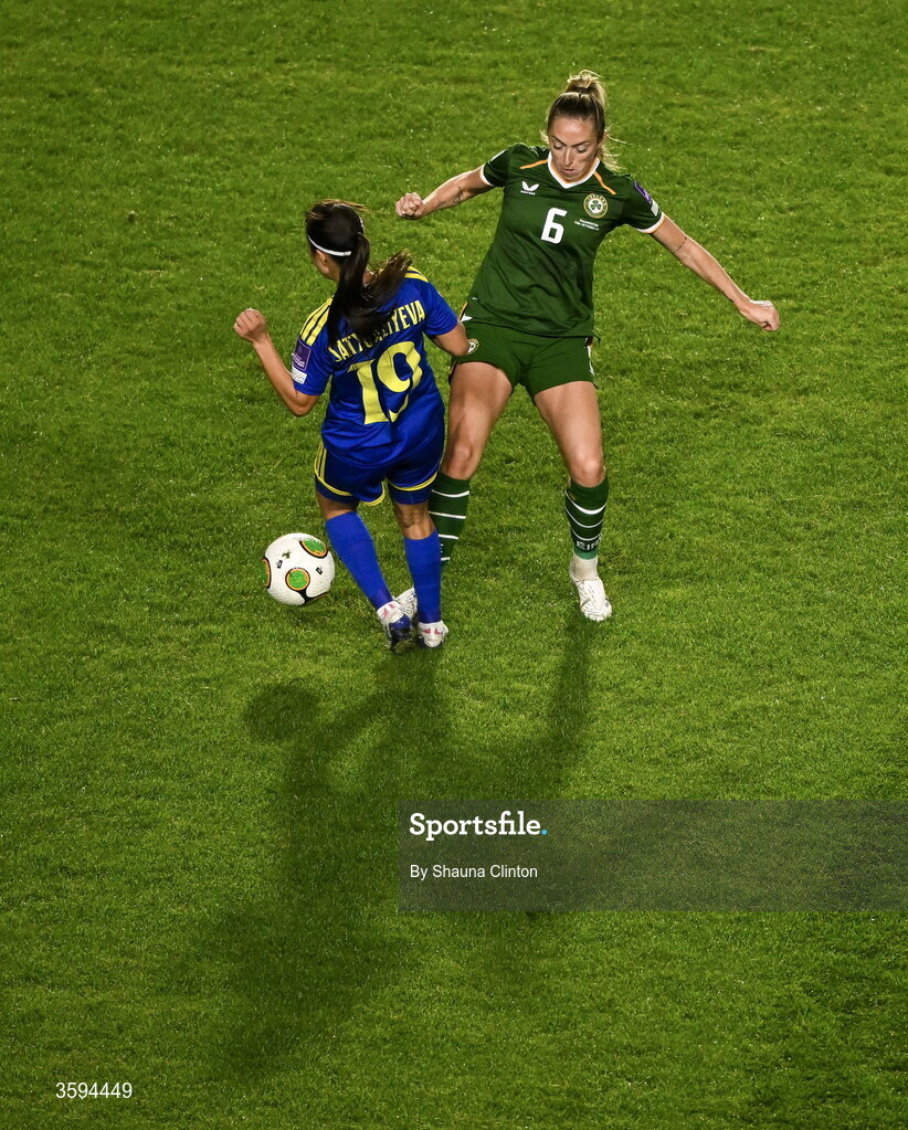 13 October 2026; Megan Connolly of Republic of Ireland during the 2027 FIFA Women’s World Cup qualifying round 1 play-off second leg match between the Republic of Ireland and Kazakhstan at Páirc Uí Chaoimh in Cork. Photo by Shauna Clinton/Sportsfile Photo by Shauna Clinton/Sportsfile