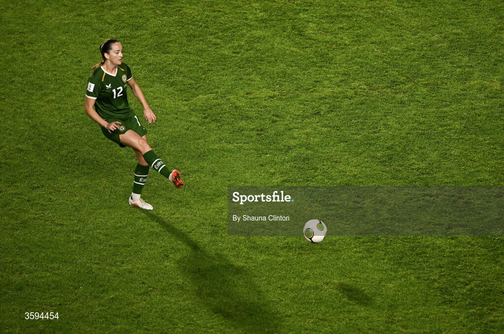 13 October 2026; Anna Patten of Republic of Ireland during the 2027 FIFA Women’s World Cup qualifying round 1 play-off second leg match between the Republic of Ireland and Kazakhstan at Páirc Uí Chaoimh in Cork. Photo by Shauna Clinton/Sportsfile Photo by Shauna Clinton/Sportsfile