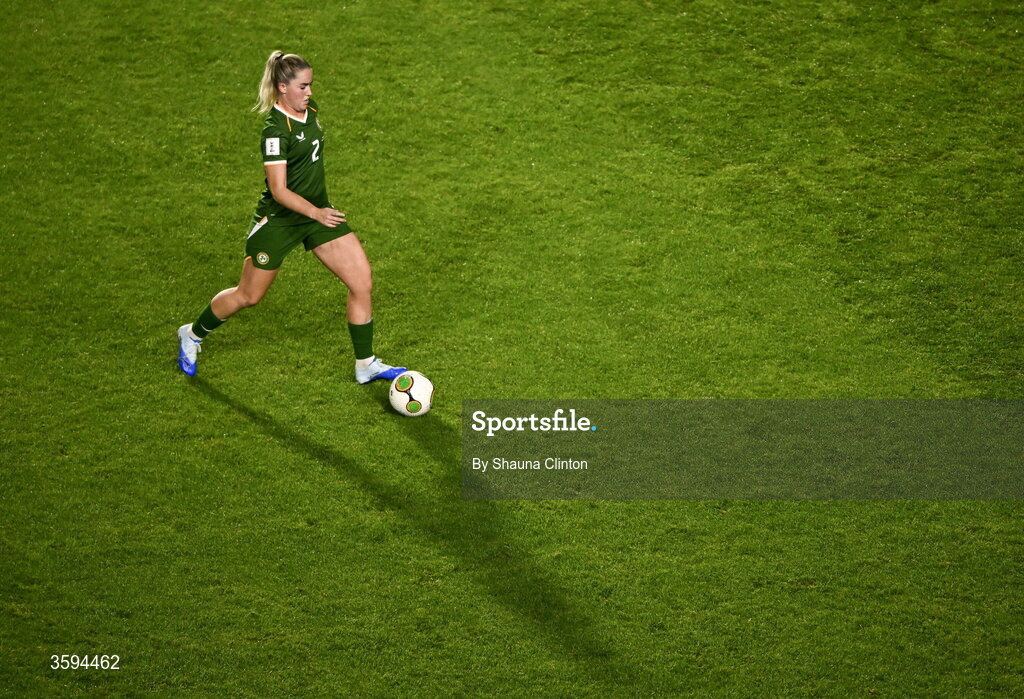 13 October 2026; Jessie Stapleton of Republic of Ireland during the 2027 FIFA Women’s World Cup qualifying round 1 play-off second leg match between the Republic of Ireland and Kazakhstan at Páirc Uí Chaoimh in Cork. Photo by Shauna Clinton/Sportsfile Photo by Shauna Clinton/Sportsfile