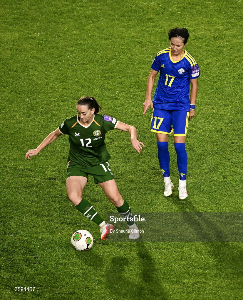 13 October 2026; Anna Patten of Republic of Ireland during the 2027 FIFA Women’s World Cup qualifying round 1 play-off second leg match between the Republic of Ireland and Kazakhstan at Páirc Uí Chaoimh in Cork. Photo by Shauna Clinton/Sportsfile Photo by Shauna Clinton/Sportsfile