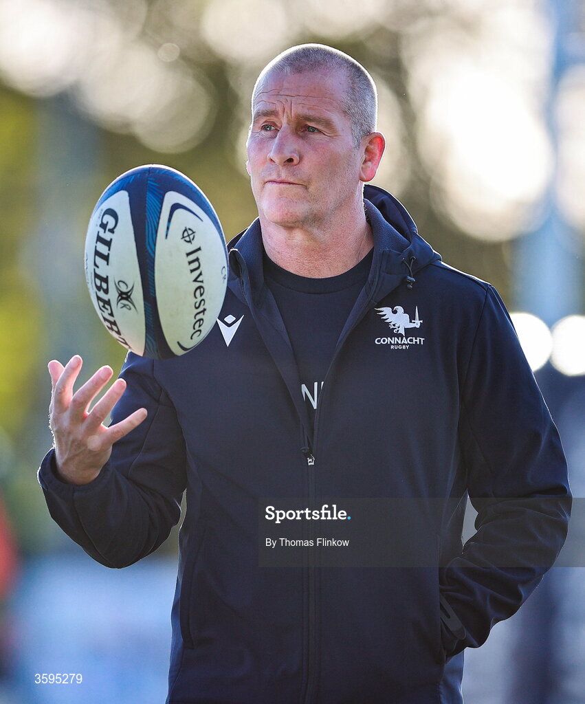 17 October 2026; Connacht head coach Stuart Lancaster before the Investec Champions Cup Round 1 match between Connacht and Saracens at Dexcom Stadium in Galway. Photo by Thomas Flinkow/Sportsfile