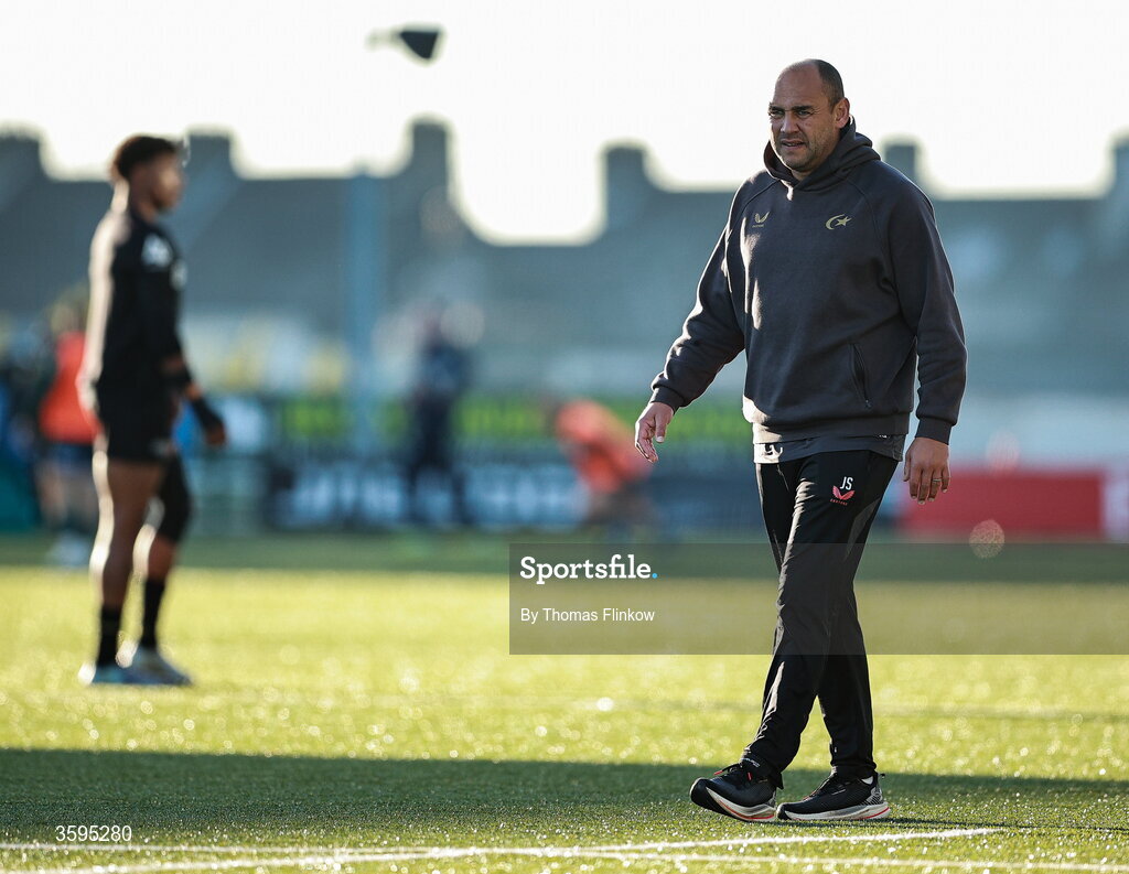 17 October 2026; Saracens head coach Joe Shaw before the Investec Champions Cup Round 1 match between Connacht and Saracens at Dexcom Stadium in Galway. Photo by Thomas Flinkow/Sportsfile