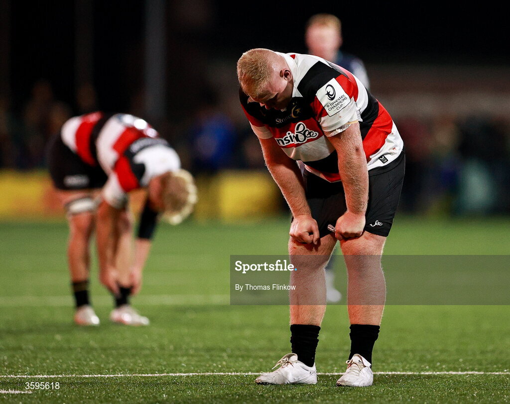 17 October 2026; Phil Brantingham of Saracens reacts after his side's defeat in the Investec Champions Cup Round 1 match between Connacht and Saracens at Dexcom Stadium in Galway. Photo by Thomas Flinkow/Sportsfile