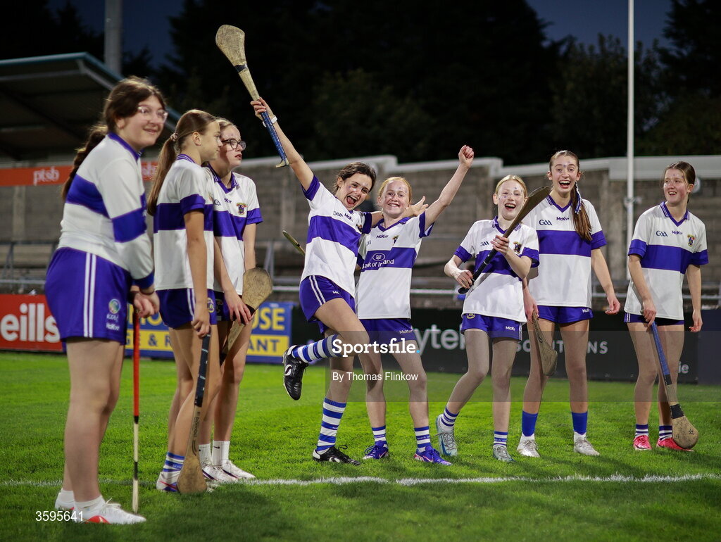 16 October 2026; The St Vincent's U12 team before the PTSB Dublin Senior Club Hurling final match between St Vincent's and St Jude's at Parnell Park in Dublin. Photo by Thomas Flinkow/Sportsfile