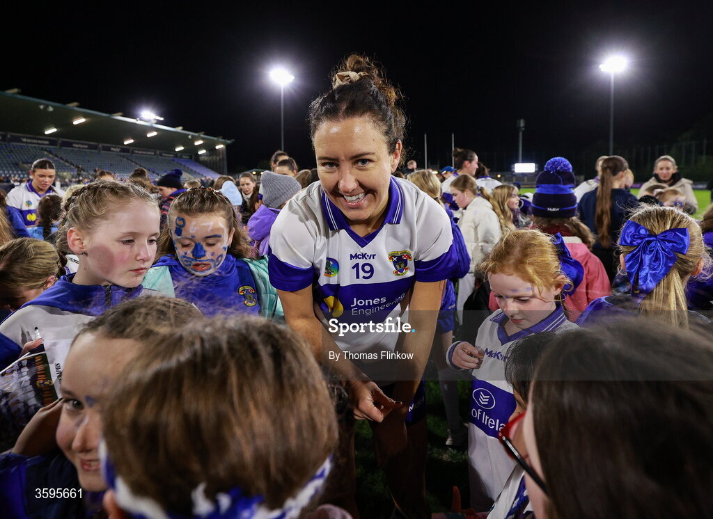 16 October 2026; Ali Maguire of St Vincent's with supporters after the PTSB Dublin Senior Club Hurling final match between St Vincent's and St Jude's at Parnell Park in Dublin. Photo by Thomas Flinkow/Sportsfile