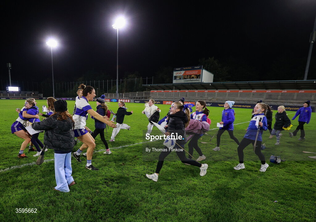 16 October 2026; St Vincent's players celebrate with supporters after the PTSB Dublin Senior Club Hurling final match between St Vincent's and St Jude's at Parnell Park in Dublin. Photo by Thomas Flinkow/Sportsfile