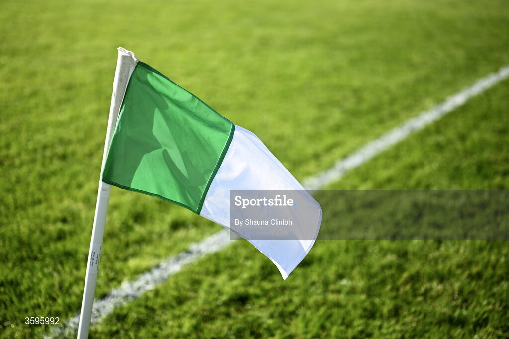18 October 2026; A cornerflag is seen before the Meath County Senior Club Football Championship final match between Wolfe Tones and Donaghmore/ Ashbourne at Donaghmore-Ashbourne GAA Club in Ashbourne, Meath. Photo by Shauna Clinton/Sportsfile