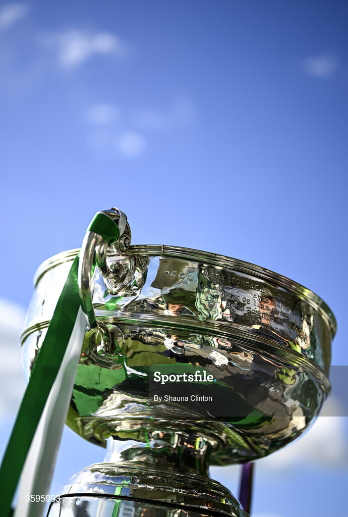 18 October 2026; The Keegan Cup is seen ahead of the Meath County Senior Club Football Championship final match between Wolfe Tones and Donaghmore/ Ashbourne at Donaghmore-Ashbourne GAA Club in Ashbourne, Meath. Photo by Shauna Clinton/Sportsfile