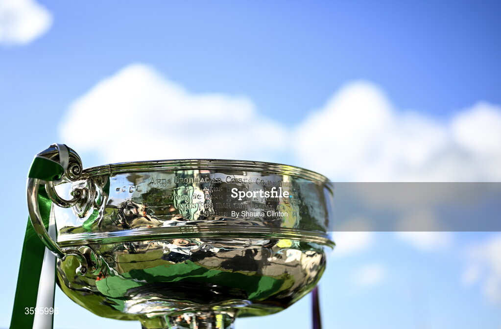 18 October 2026; The Keegan Cup is seen ahead of the Meath County Senior Club Football Championship final match between Wolfe Tones and Donaghmore/ Ashbourne at Donaghmore-Ashbourne GAA Club in Ashbourne, Meath. Photo by Shauna Clinton/Sportsfile